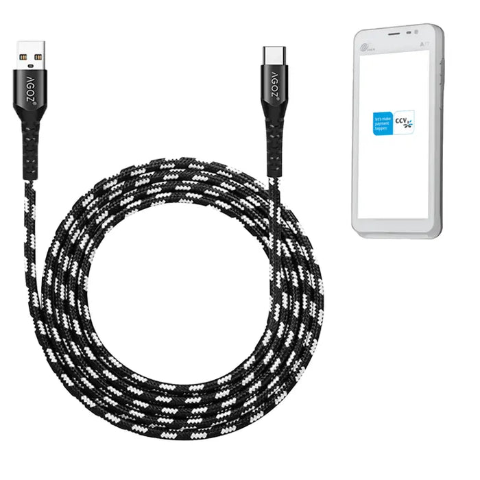 USB-C Fast Charger Cable for Computop CCV Fly A77 POS