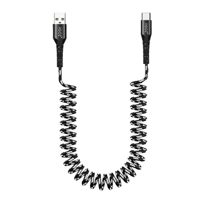 Coiled USB-C Fast Charging Cable for Zebra TC15 Scanner